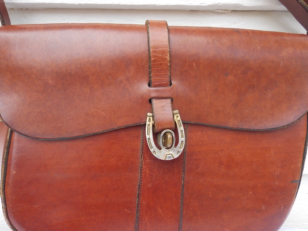 Vintage John Romain Purse Brown Leather Doctors Bag Handbag Style January  1969