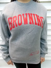 Load image into Gallery viewer, Russell Browning Athletic Sweatshirt S Gray &amp; Red