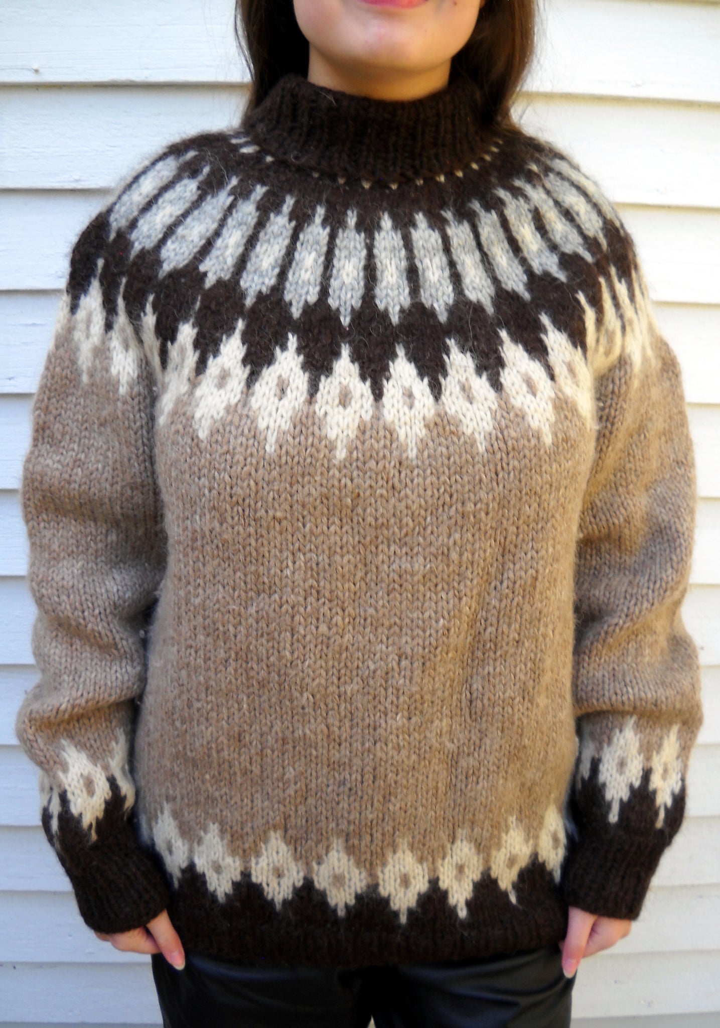 40s-50s pilgrim LUKSUSOWA wool sweater袖丈62cm