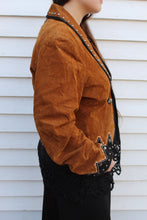 Load image into Gallery viewer, Vintage Western Studded Cropped Leather Jacket L